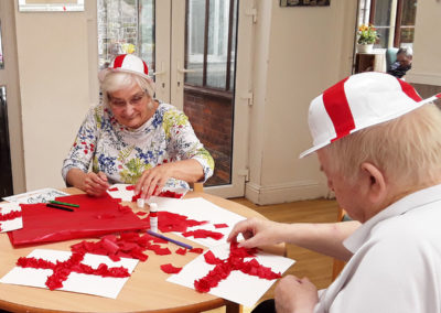 St George's Day flag crafts at Lulworth House