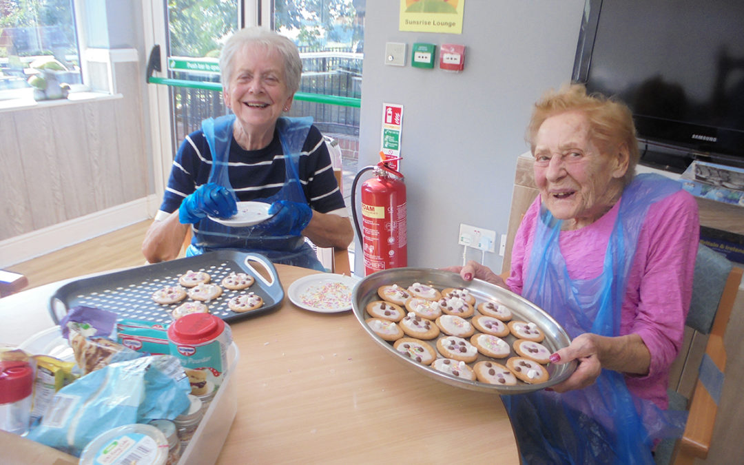 Cookie decorating at The Old Downs Residential Care Home