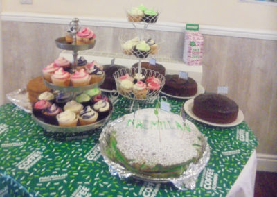 The Old Downs Chef Sue baked a variety of yummy cakes for the Macmillan Coffee Morning