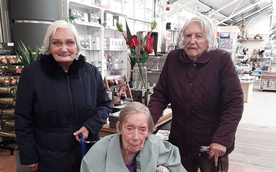 Old Downs Residential Care Home residents enjoy Millbrook Garden Centre