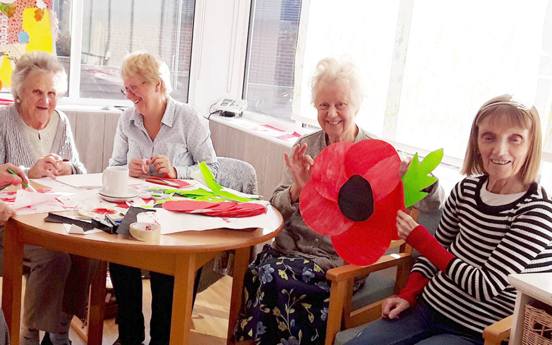 Poppy pictures at The Old Downs Residential Care Home