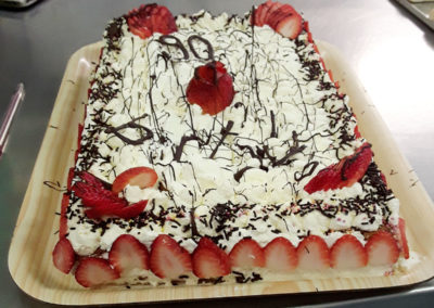 Beautiful strawberries and cream birthday cakes