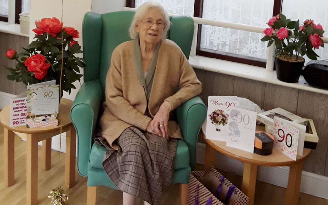 Happy birthday Gwen at The Old Downs Residential Care Home