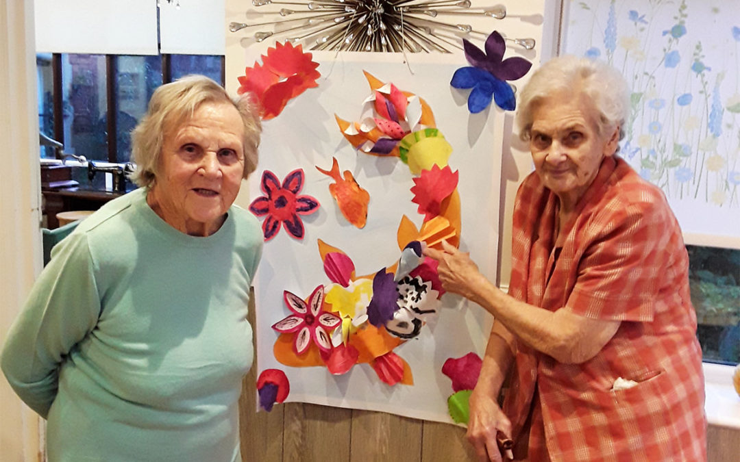 Celebrating Chinese New Year with crafts at The Old Downs Residential Care Home