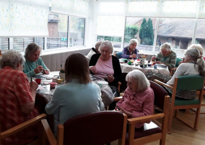 The Old Downs residents working on a collective arts project
