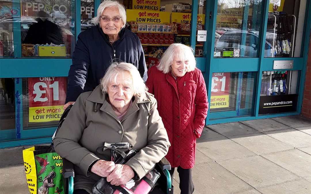 The Old Downs Residential Care Home residents enjoy a shopping outing