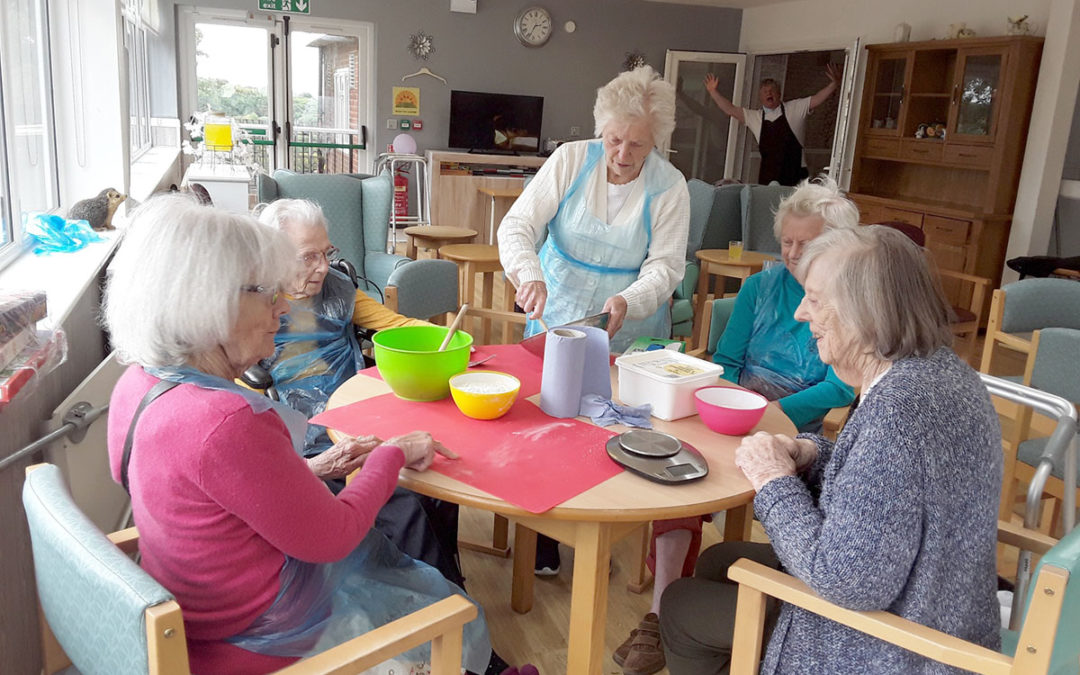 Home chores and crafts at The Old Downs Residential Care Home