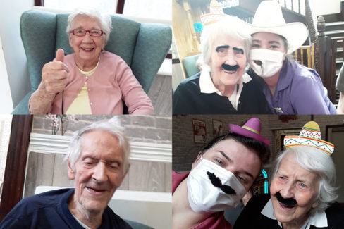 Selfies for the camera at The Old Downs Residential Care Home