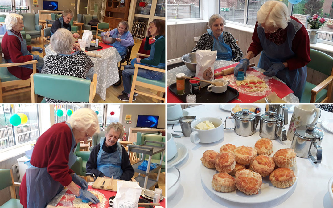 Cheese scones bake and taste at The Old Downs Residential Care Home