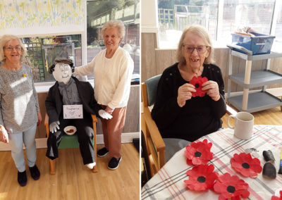 Guy and poppy making at The Old Downs Residential Care Home 2