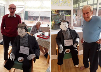 Guy and poppy making at The Old Downs Residential Care Home 3