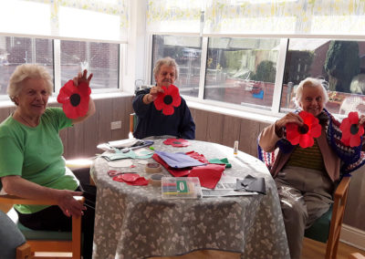 Guy and poppy making at The Old Downs Residential Care Home 4