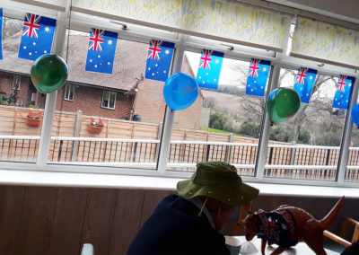 Celebrating Australia Day at The Old Downs with Australian flag bunting
