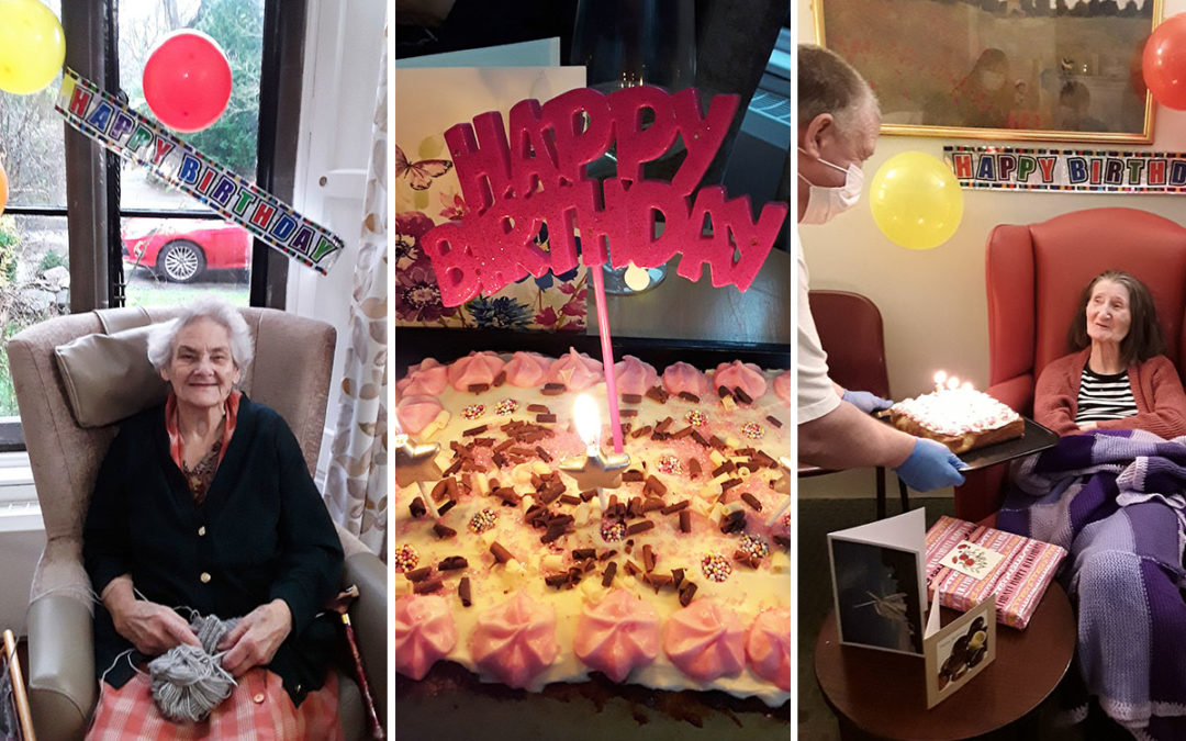 Double birthday celebrations at The Old Downs Residential Care Home