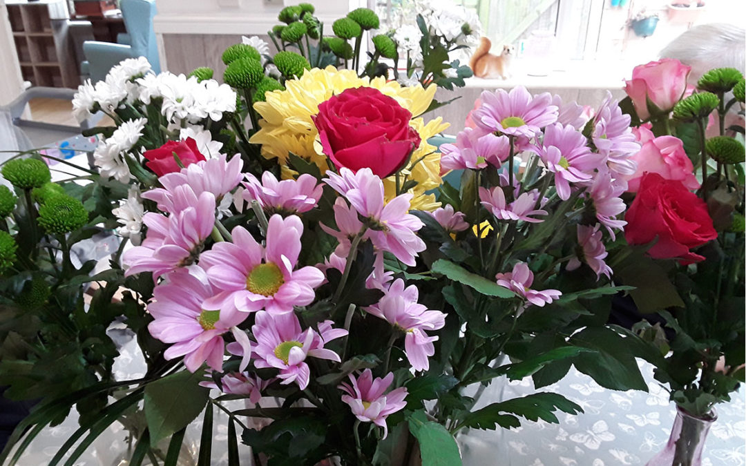 A celebration of flowers at The Old Downs Residential Care Home