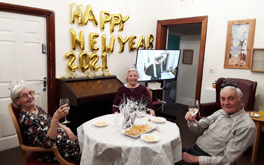 Toasting the New Year at The Old Downs Residential Care Home