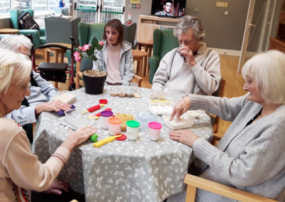 The Old Downs Residential Care Home residents enjoying sensory activities