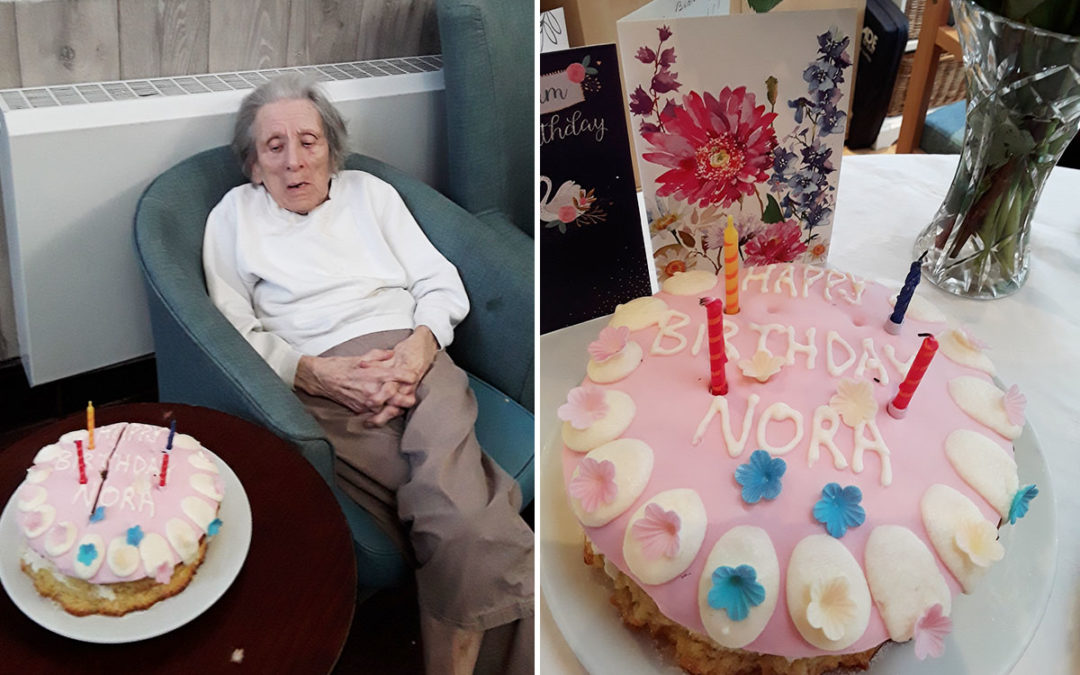 Birthday celebrations for Norah at The Old Downs Residential Care Home