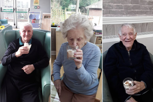 Celebrating World Nutella Day with milkshakes at The Old Downs Residential Care Home