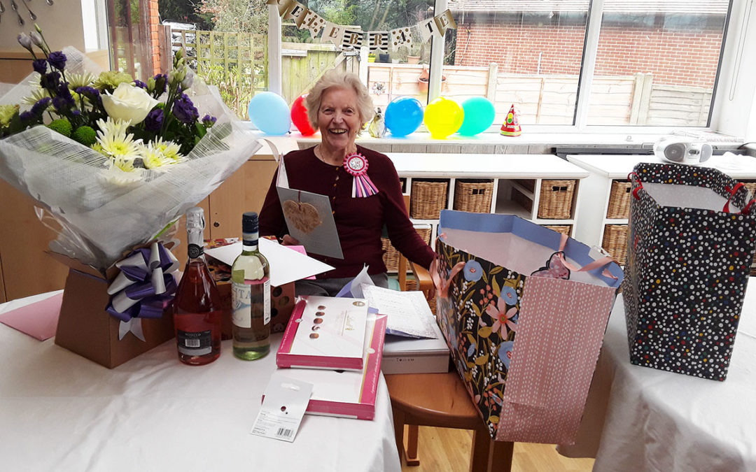 Happy birthday to Jean at The Old Downs Residential Care Home