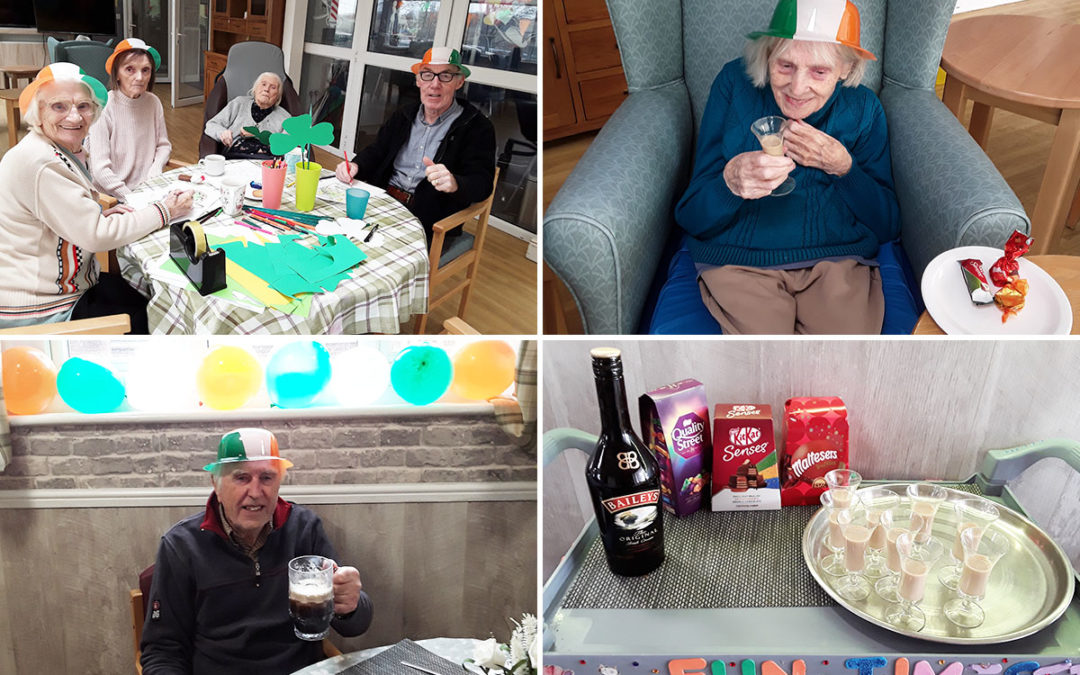 Celebrating St Patricks Day at The Old Downs Residential Care Home