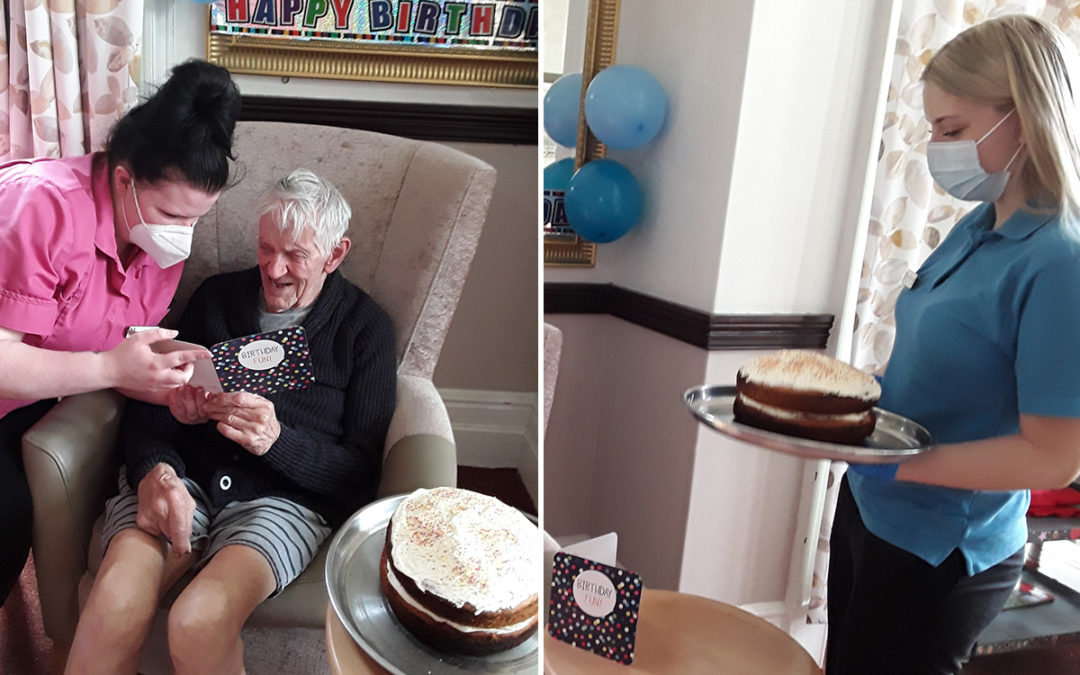 Birthday wishes to Len at The Old Downs Residential Care Home