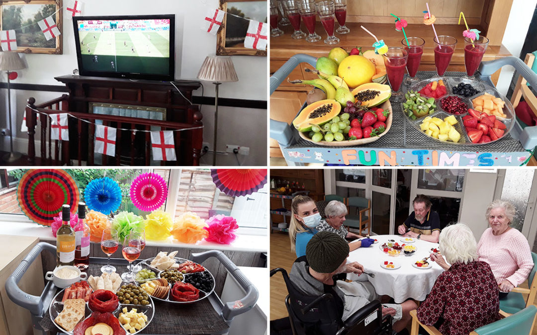 Football and feasting at The Old Downs Residential Care Home