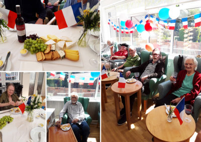 The Old Downs Residential Care Home residents celebrating French culture