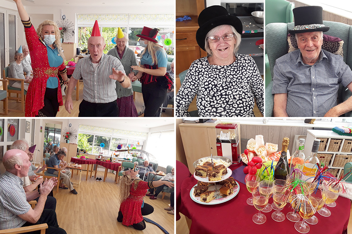 Circus party at The Old Downs Residential Care Home
