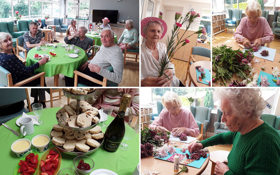 Fairy flowers and World Cream Tea Day at The Old Downs Residential Care Home