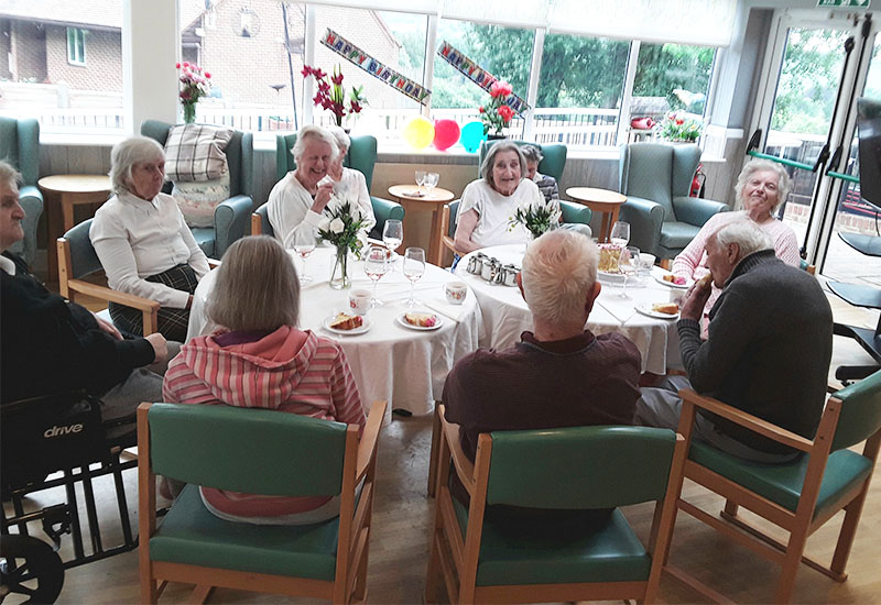 Birthday tea party at The Old Downs Residential Care Home