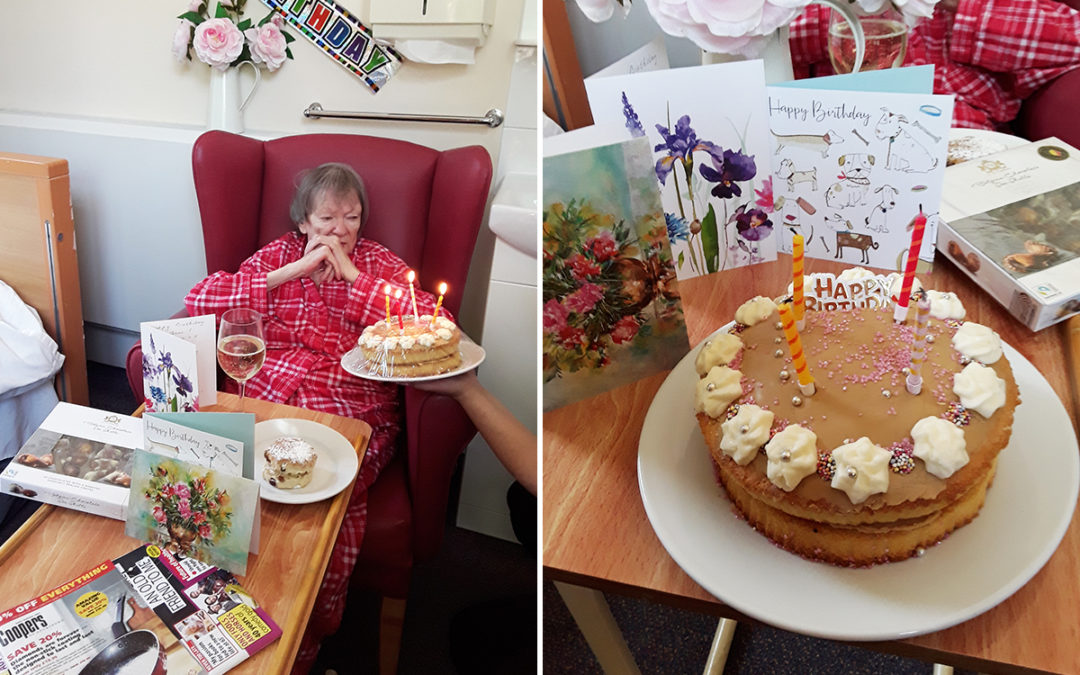 Birthday celebrations for Anne at The Old Downs Residential Care Home