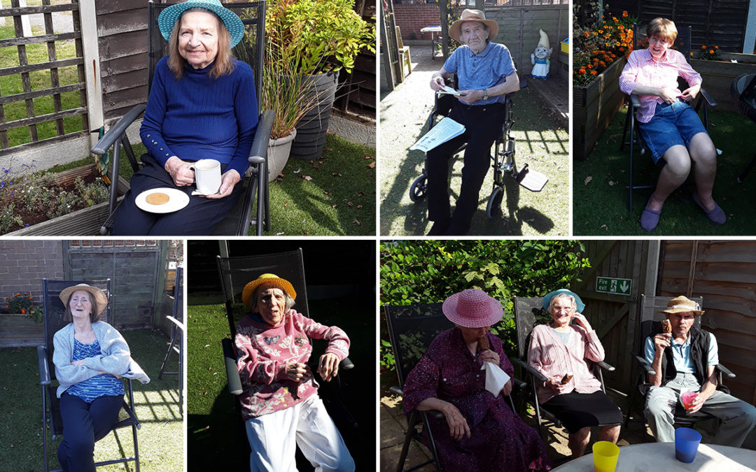 Garden relaxation at The Old Downs Residential Care Home