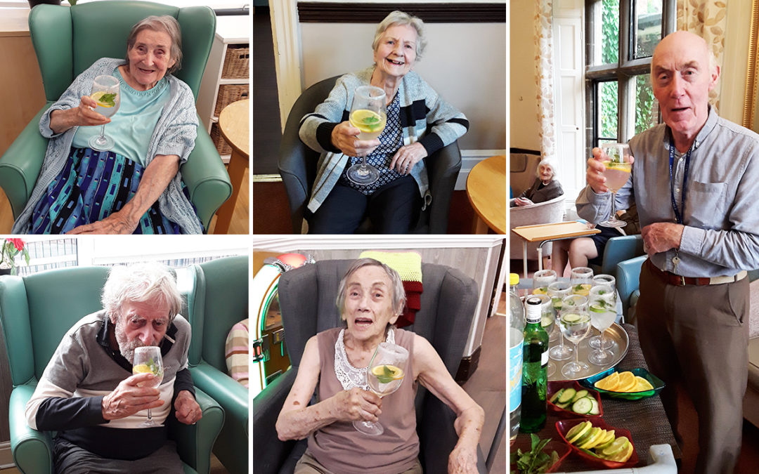 Gin and tonic time at The Old Downs Residential Care Home