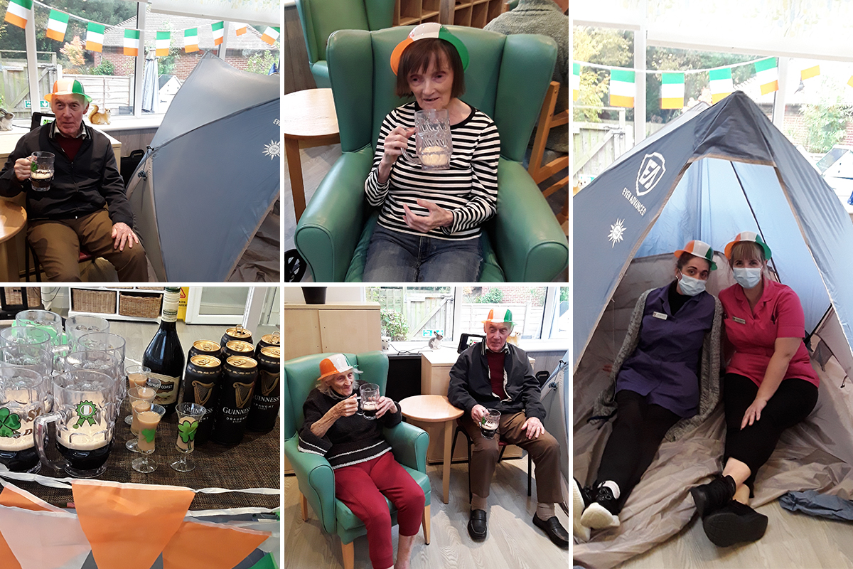 Irish themed day with drinks at The Old Downs Residential Care Home