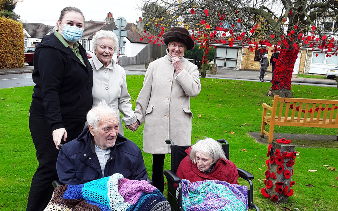 The Old Downs Residential Care Home residents visit local war memorial
