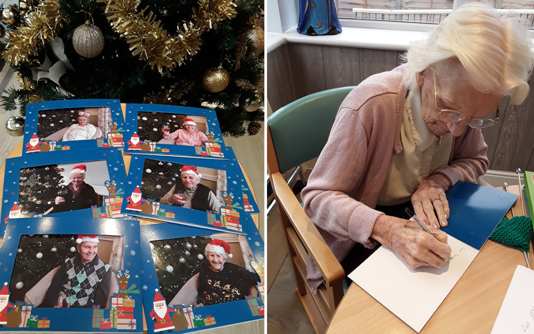 The Old Downs Residential Care Home residents make festive cards