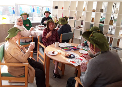 The Old Downs Residential Care Home residents enjoying a tea party on Australia Day