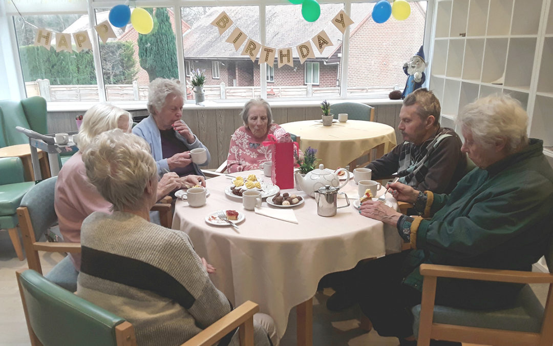 Birthday wishes for Norah at The Old Downs Residential Care Home