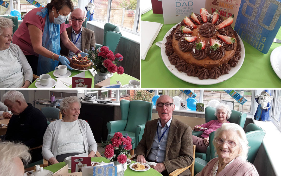 Happy birthday to John at The Old Downs Residential Care Home