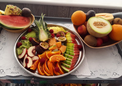 Tropical fruit platter at The Old Downs Residential Care Home
