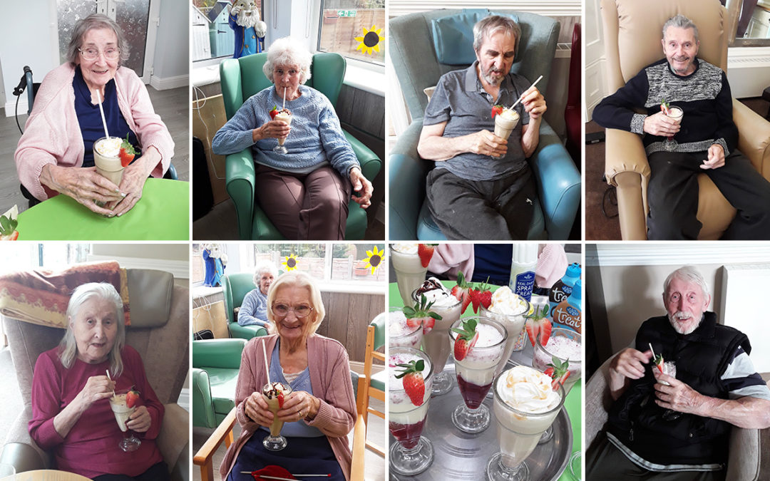 Tasty milkshakes at The Old Downs Residential Care Home