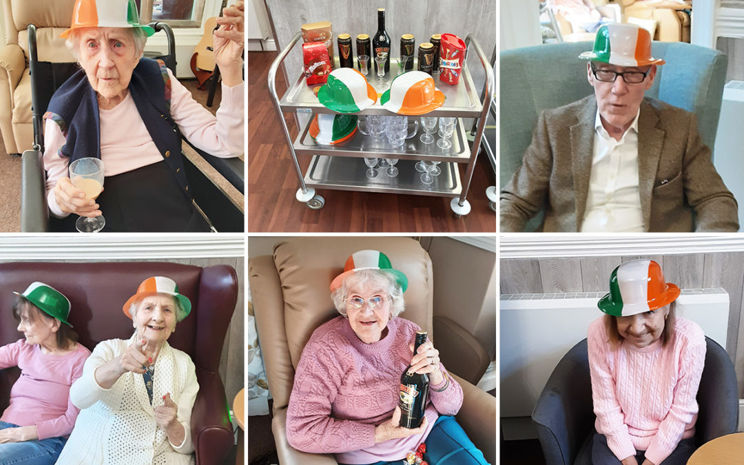 St Patricks Day and tropical fruit tasting at The Old Downs Residential Care Home