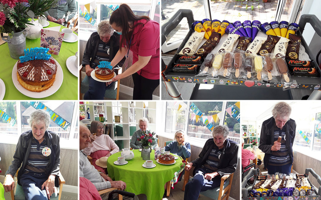 Birthday celebrations for John at The Old Downs Residential Care Home