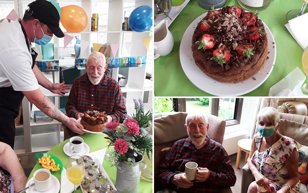 Happy birthday to Edwin at The Old Downs Residential Care Home