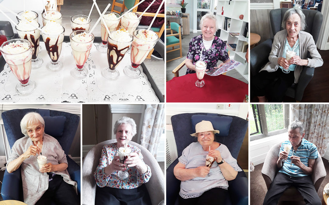 World Milk Day milkshakes at The Old Downs Residential Care Home