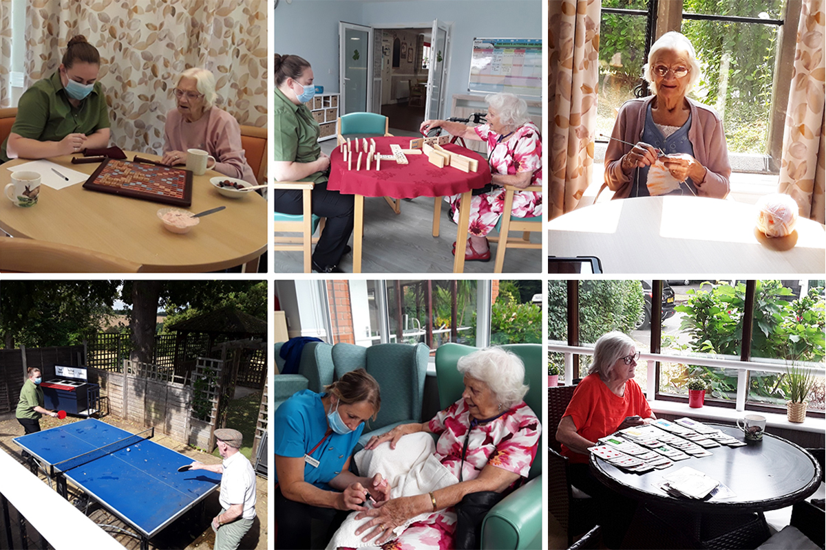 Games and pastimes at The Old Downs Residential Care Home