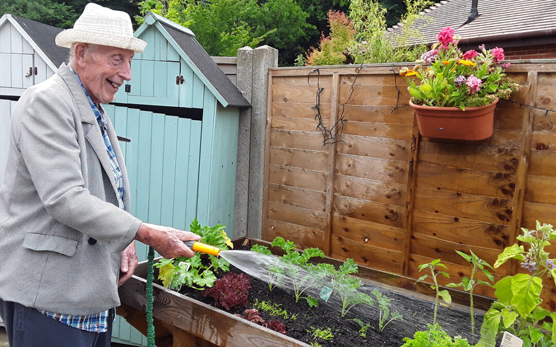 The Old Downs Residential Care Home residents show off their green fingers