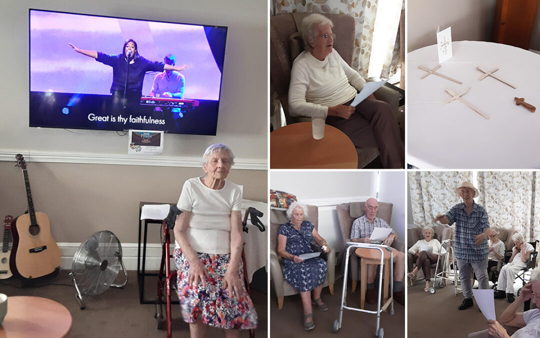 Church service and gentlemens football club at The Old Downs Residential Care Home