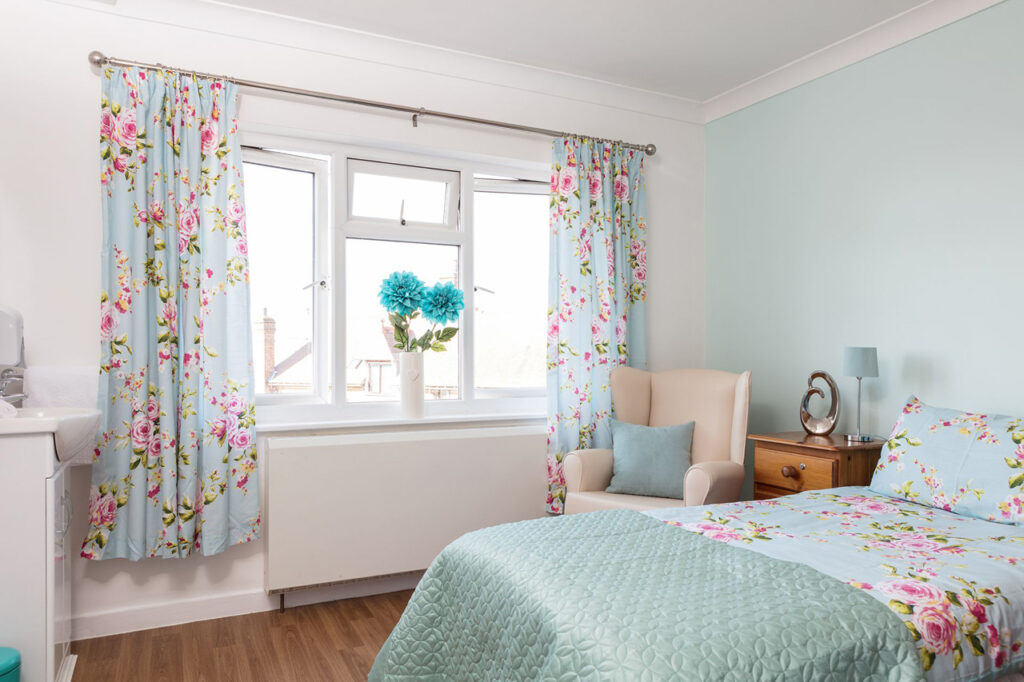 One of The Old Downs Residential Care Home's bedrooms